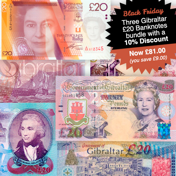 20 Banknotes bundle with 10% Discount
