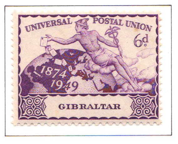 1949 KG VI  75th Ann. of UPU 6d
