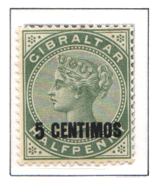 1889 QV Overprint  5c (d)