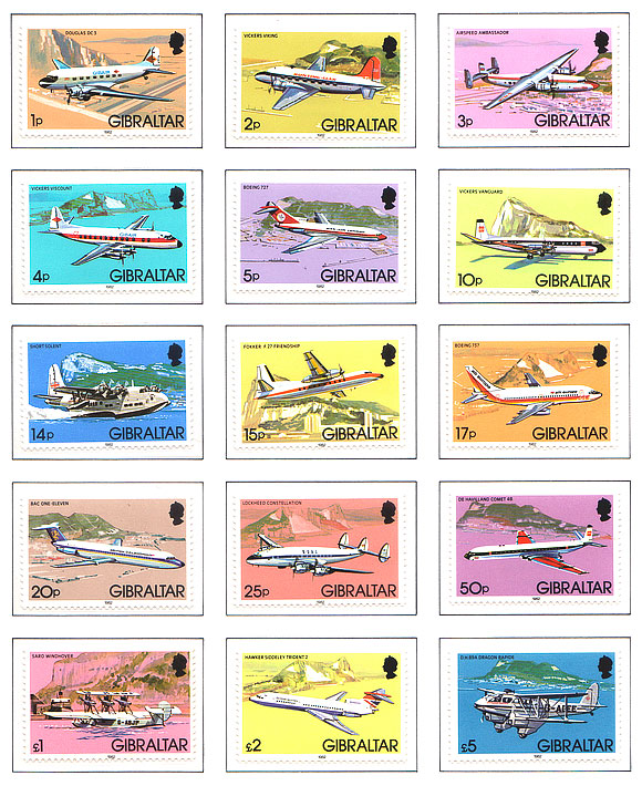 Definitive 1982 (13v) Flugzeuge
