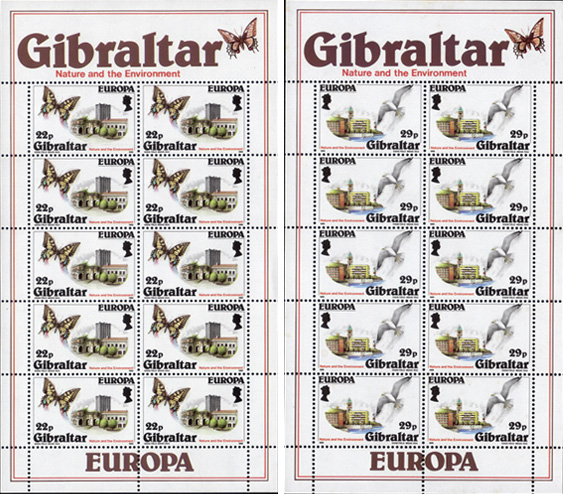 1986 Europa Nature Sheetlets