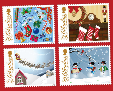 Gibraltar Stamps New Issues - Christmas 2010